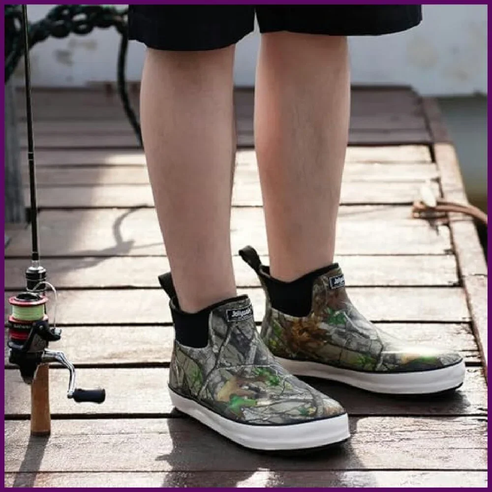 Men's Waterproof Rubber Boots High Traction Fishing Gardening Work
